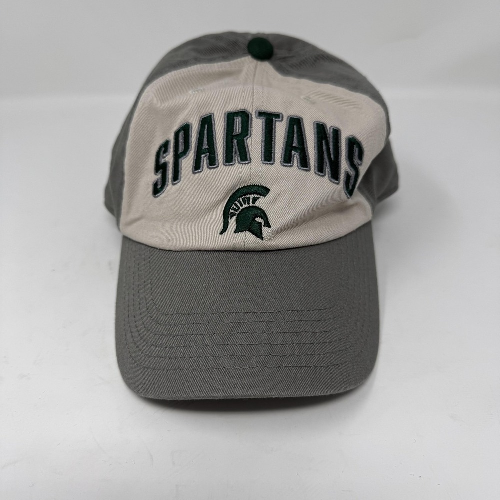 Michigan State‎ Spartans Hat Cap Strap Back Mens One Size Gray NCAA Basketball